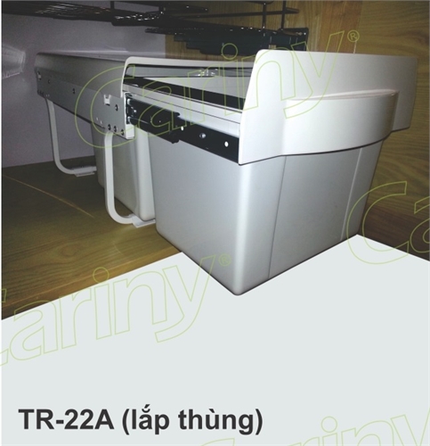 Thùng rác nhựa màu trắng Cariny TR-22A