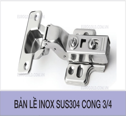 Bản lề inox SUS304 cong 3/4