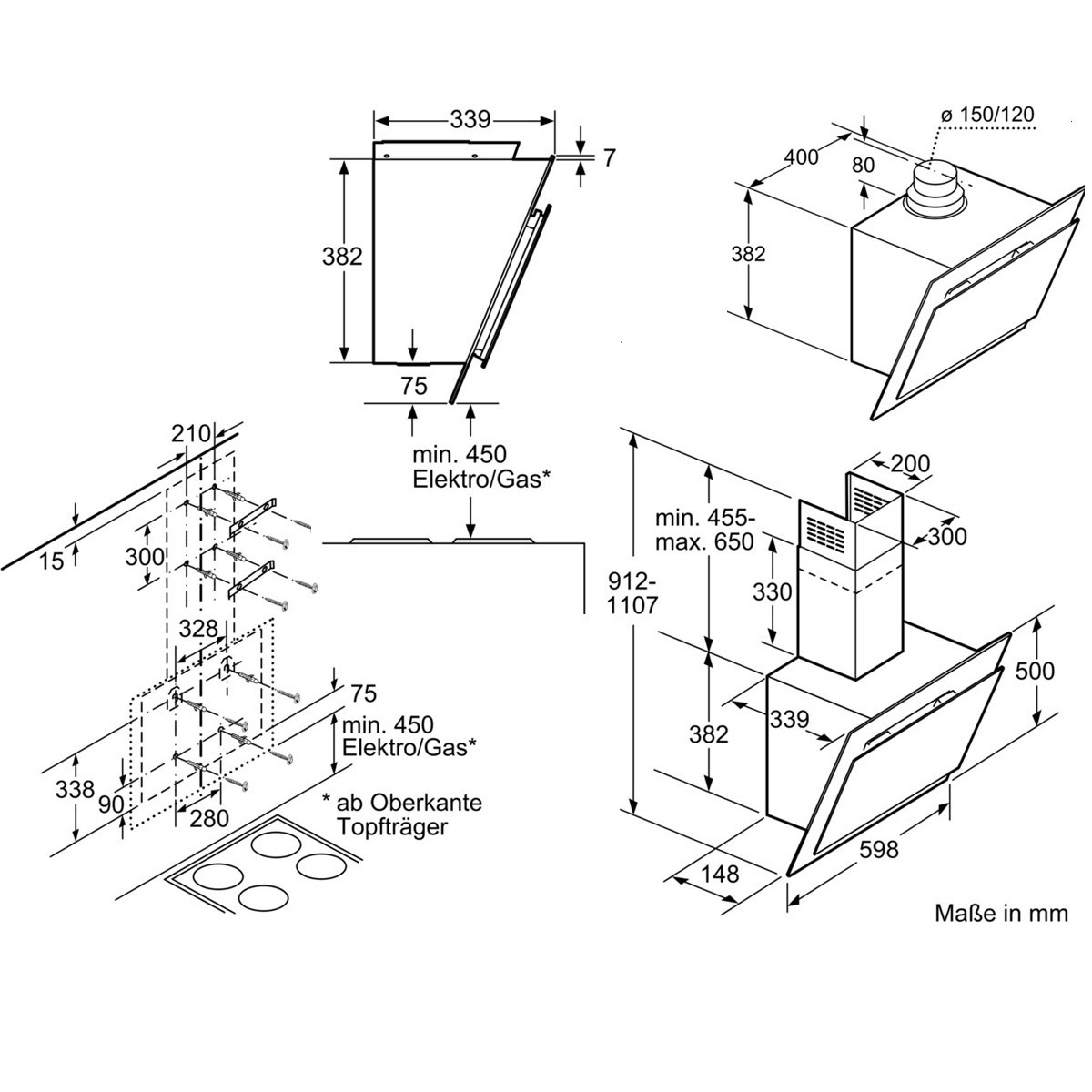 Máy hút mùi ống khói Bosch DWK06G660