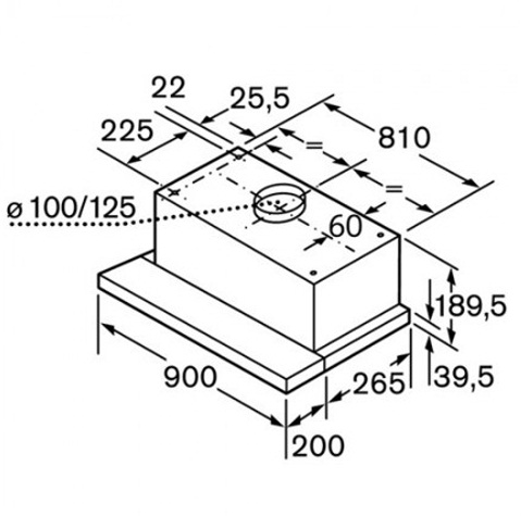 Máy hút mùi âm tủ Bosch DHI622GSG