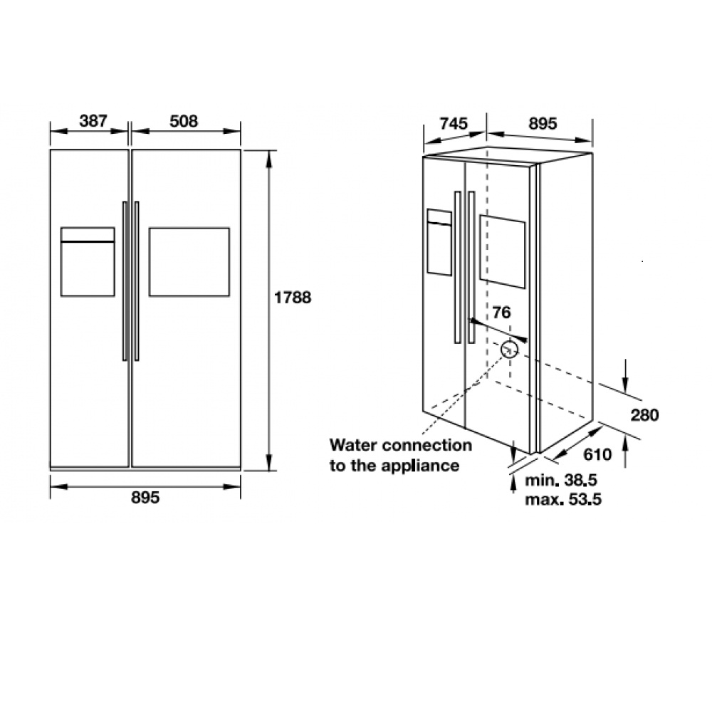 Tủ lạnh Hafele HF-SBS