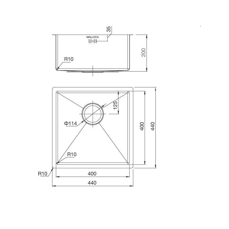 Chậu rửa Malloca MS 1044