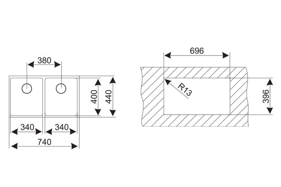 Chậu rửa Teka BE LINEA R15 2B 740