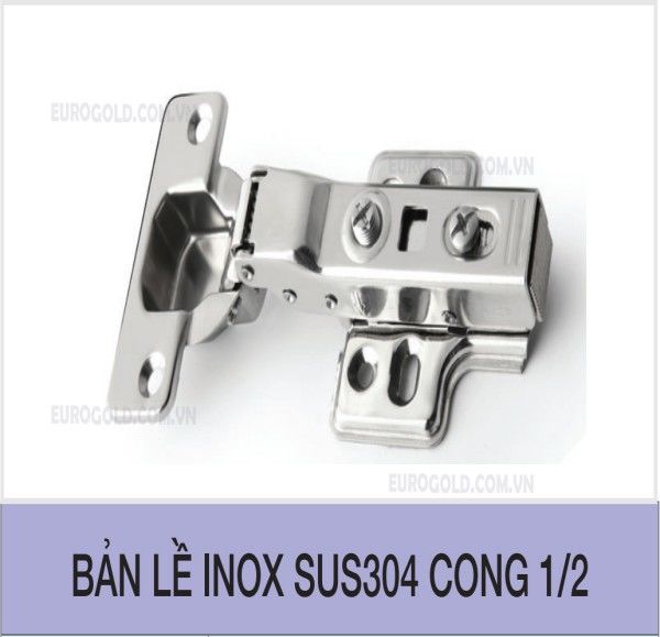 Bản lề inox SUS304 cong 1/2