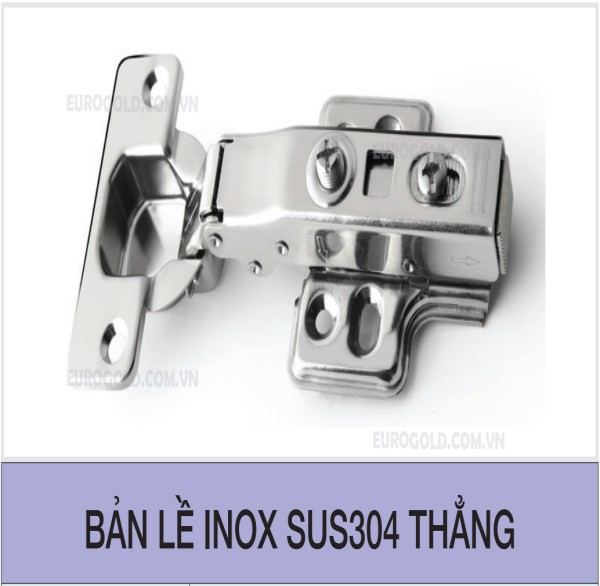 Hình ảnh bản lề inox SUS304 thẳng eurogold