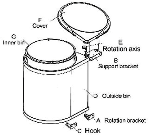 Thùng rác tròn Goldmax