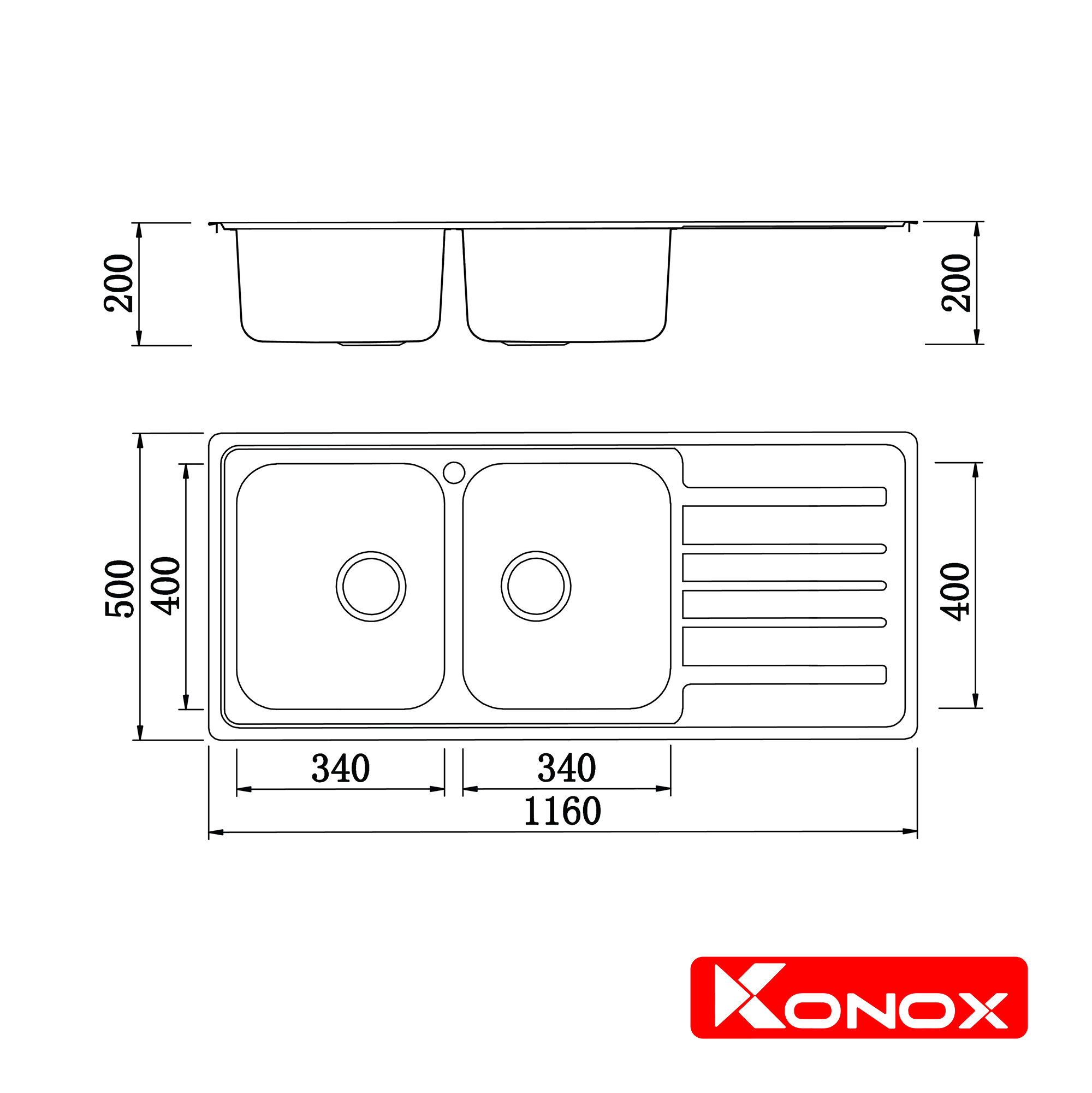 European sink Artusi KS11650 1D – Bàn phảiSiphon, giá úp bát inox