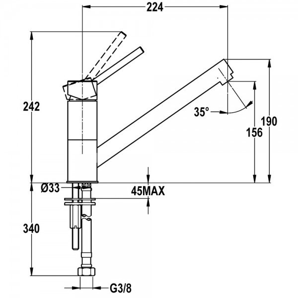 Vòi rửa Teka TAP AUK 913 MB