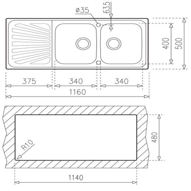 Chậu rửa Teka Stylo 2B 1D