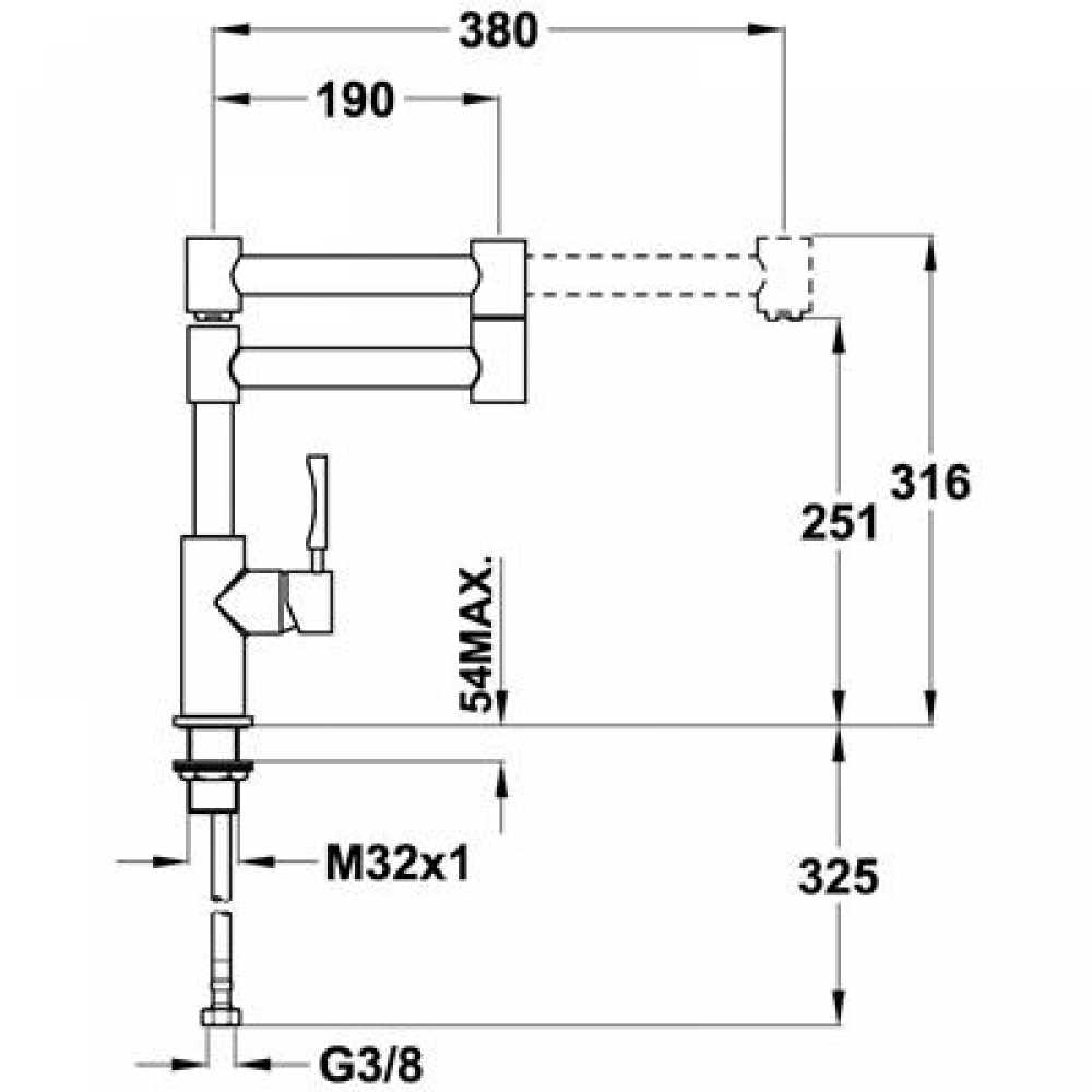 Vòi rửa TEKA INX 983