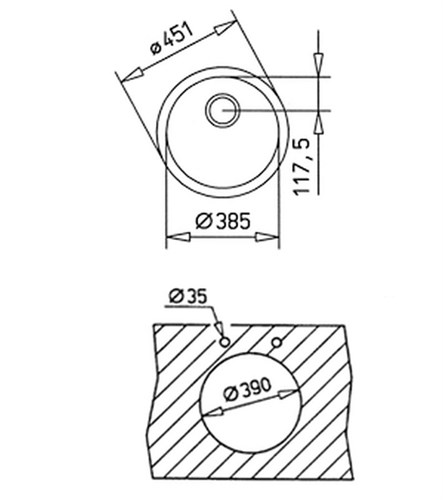 Chậu rửa Teka BE 39X18