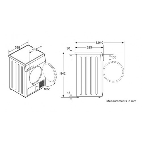 Máy sấy quần áo Bosch HMH.WTE84105GB