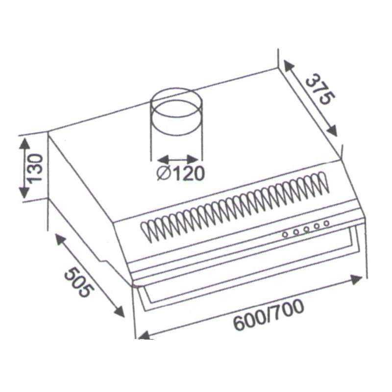 Máy hút mùi cổ điển Binova BI-27-GB-07