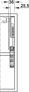 Tay nâng Free Swing S8sw Hafele màu trắng 493.05.764