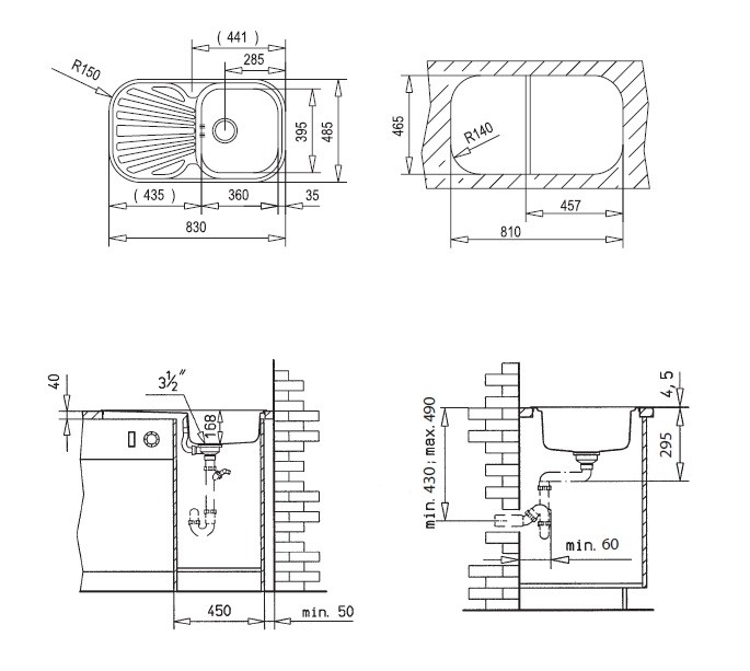 Chậu rửa Teka STYLO 1B. 1D