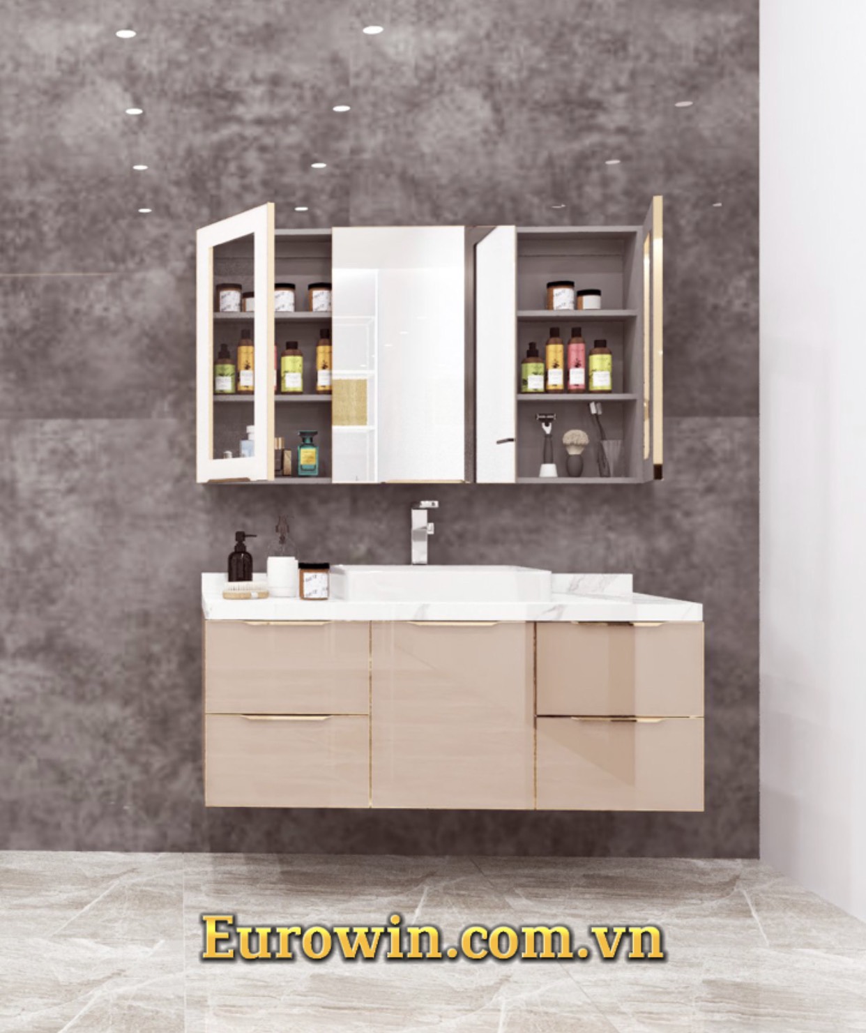 Tủ lavabo cánh kính TL03