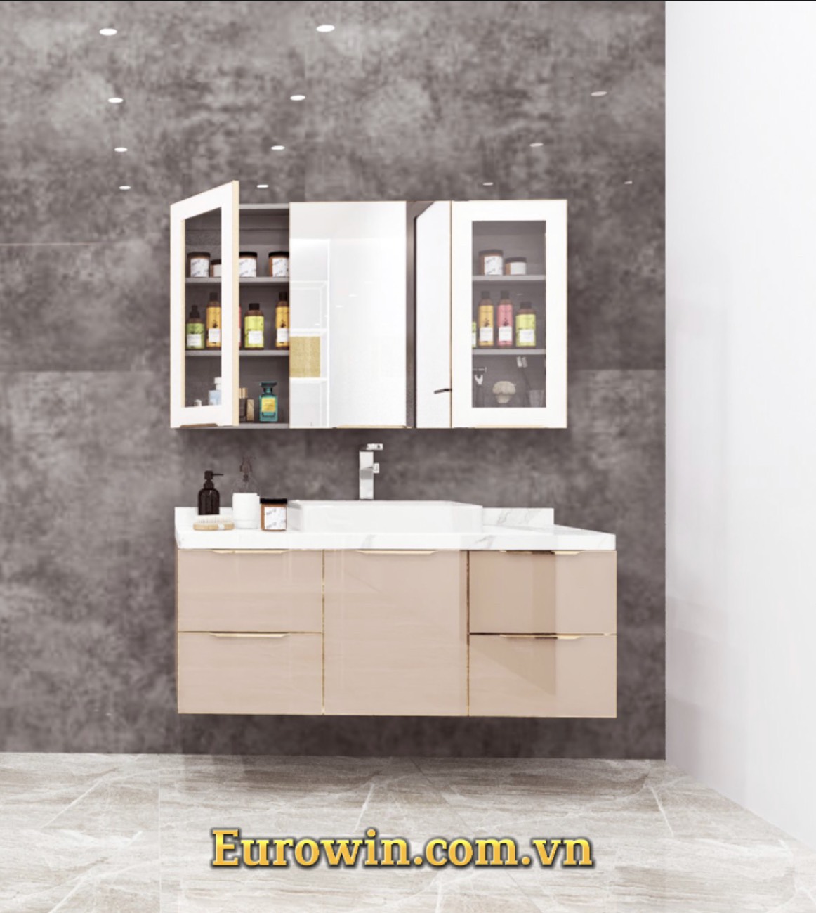 Tủ lavabo cánh kính TL03