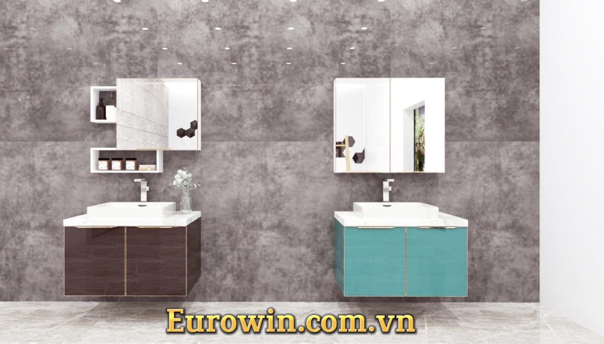 Tủ lavabo cánh kính TL08