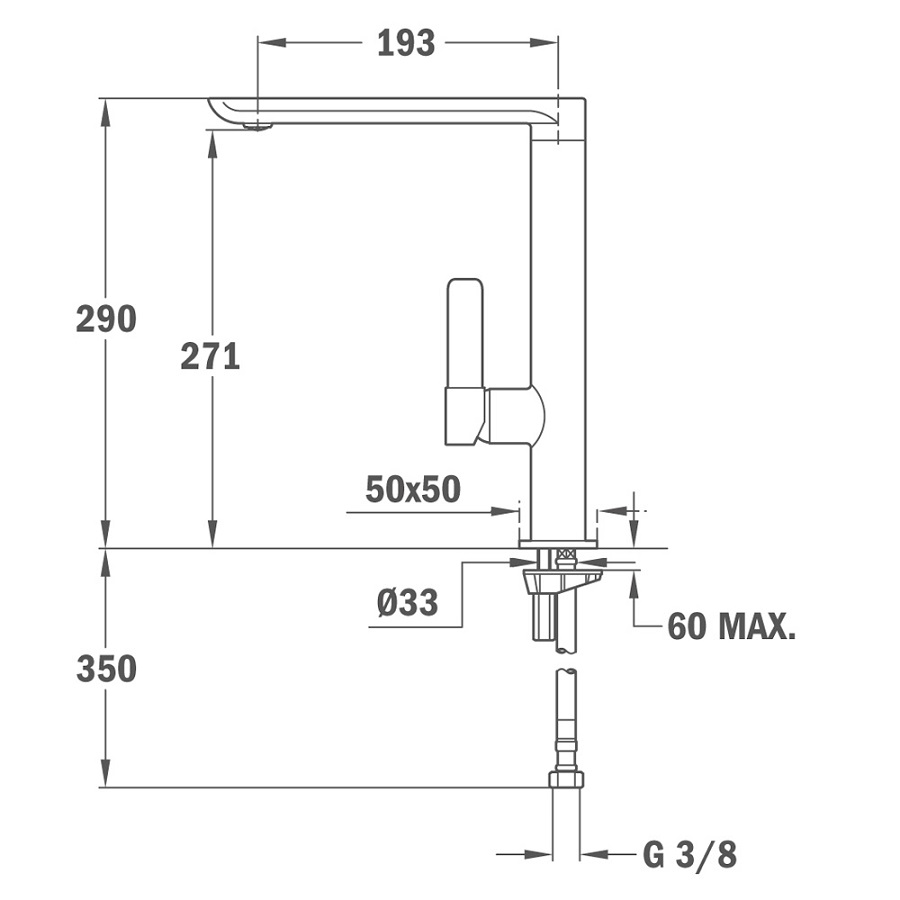 Vòi rửa Teka GRIFO FO 915 Cromo